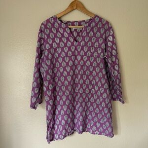 Mahogany Purple Cotton Tunic
